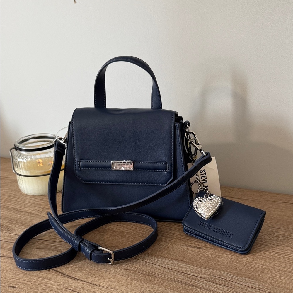 Steve Madden Dark Blue Mini Bag Set, NWT